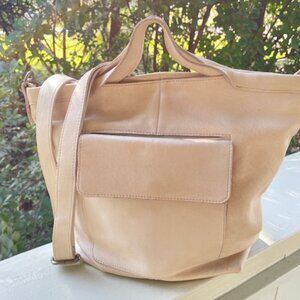 Latico Leathers Bianca Crossbody Cream Tote Bag ~ Excellent Condition